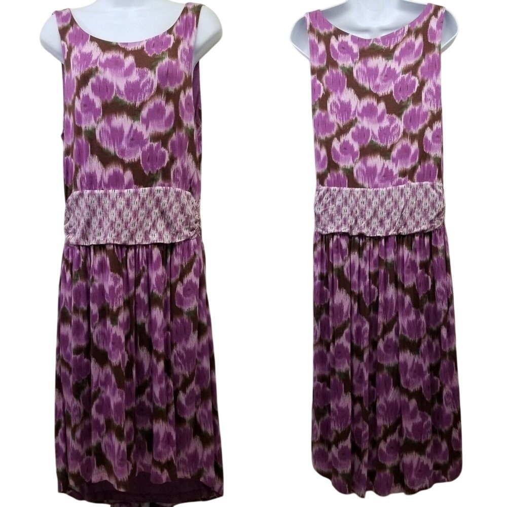 Matilda Jane L Purple Dress Pockets Hello Lovely Adore Me Sleeveless Ikat Summer
